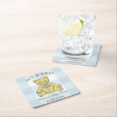 Baby shower Boy Beer met naam en datum Kartonnen Onderzetters (Insitu)
