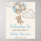Baby shower Boy Beer Welkomstbord Poster (Voorkant)