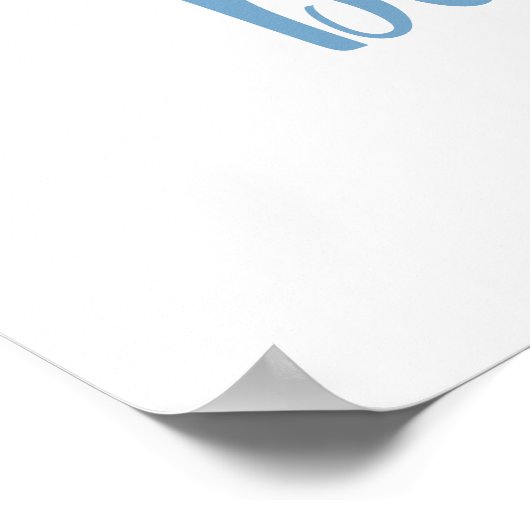 Baby shower Boy Beer Welkomstteken Poster (Hoek)