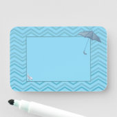 Baby shower Boy Bird & Umbrella Naamplaatje (In situ)