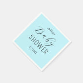 Baby shower Boy Blauw Elegant Papier Servet (Hoek)