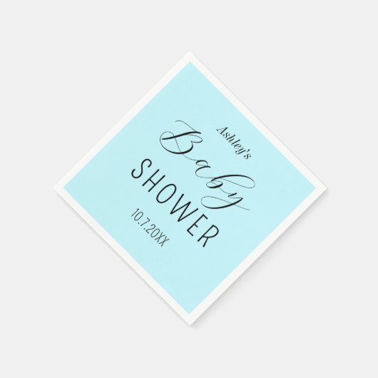 Baby shower Boy Blauw Elegant Papier Servet (Hoek)