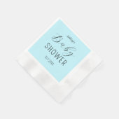 Baby shower Boy Blauw Elegant Papier Servet (Hoek)