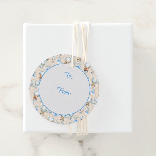 Baby shower Boy Blue Bedankjes Labels (In situ)