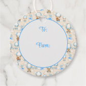 Baby shower Boy Blue Bedankjes Labels (Voorkant)
