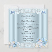  Baby shower Boy Blue Beer Kaart (Achterkant)