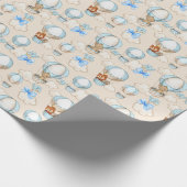 Baby shower Boy Blue Cadeaupapier (Hoek)