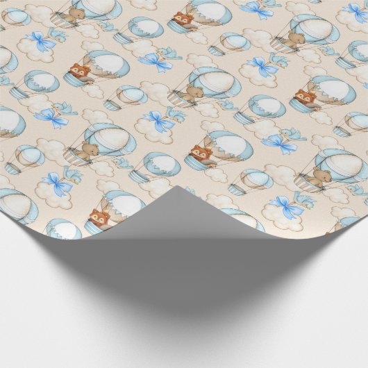 Baby shower Boy Blue Cadeaupapier (Hoek)