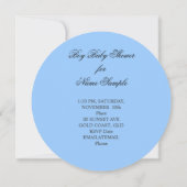 Baby shower Boy Blue Cute Blue Boots schoenen Kaart (Achterkant)