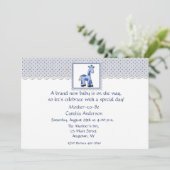 baby shower Boy Blue Giraffe Kaart (Staand voorkant)