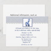 baby shower Boy Blue Giraffe Kaart (Voorkant / Achterkant)