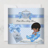 Baby shower Boy Blue Little Prince Bunnies Kaart (Voorkant)