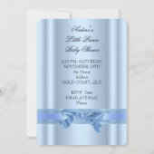 Baby shower Boy Blue Little Prince Crown 3a Kaart (Achterkant)