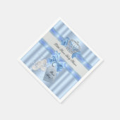 Baby shower Boy Blue Little Prince Crown 3a Servet (Hoek)