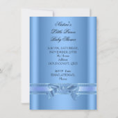 Baby shower Boy Blue Little Prince Crown Kaart (Achterkant)