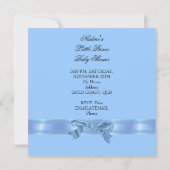 Baby shower Boy Blue Little Prince Crown Kaart (Achterkant)