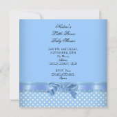 Baby shower Boy Blue Little Prince Crown Kaart (Achterkant)