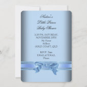 Baby shower Boy Blue Little Prince Crown Kaart (Achterkant)