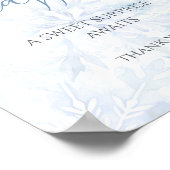 Baby Shower Boy Blue Snowflake Diaper Raffle Poster (Hoek)