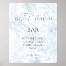 Baby Shower Boy Blue Snowflake Mom-osa Bar 