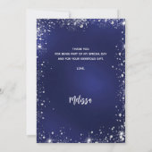 Baby shower Boy Blue Teddy bedankje Kaart (Achterkant)