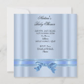 Baby shower Boy Blue White Prince Crown Kaart (Achterkant)