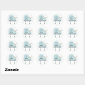 Baby shower Boy Classic Ronde Sticker (Vel)