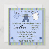 Baby shower Boy decoratief ontwerp Kaart (Achterkant)