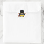 Baby shower Boy Football Ronde Sticker (Tas)
