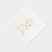 Baby shower Boy Gender Reveal Folie Servetten (Rechts)