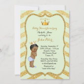 baby shower BOY, gouden chevron, munt en goud. Kaart (Voorkant)