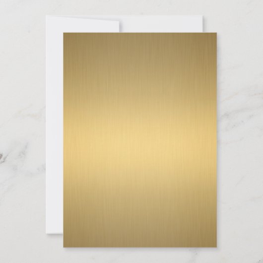 Baby shower BOY, gouden strip, blauw & goud. Kaart (Achterkant)