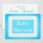 Baby shower -Boy Kaart (Voorkant / Achterkant)