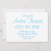 Baby shower -Boy Kaart (Achterkant)