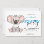 Baby shower Boy Koala Uitnodiging (Voorkant)