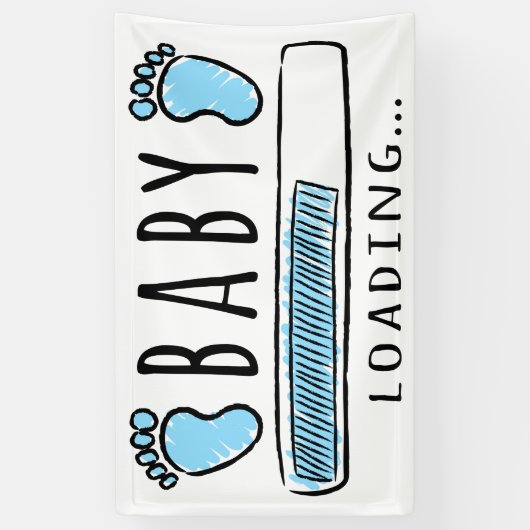 Baby shower Boy | Lading babyjongen Spandoek (Verticaal)