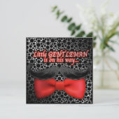 baby shower BOY Little Gentleman Whiskers Card Kaart (Staand voorkant)