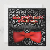 baby shower BOY Little Gentleman Whiskers Card Kaart (Voorkant)