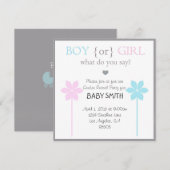baby shower Boy of Girl Uitnodiging (Voorkant / Achterkant)