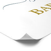 Baby shower Boy Par-Tea Welkomstteken Poster (Hoek)