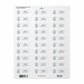 Baby shower Boy Polka Dot Adres Etiket (Full Sheet)