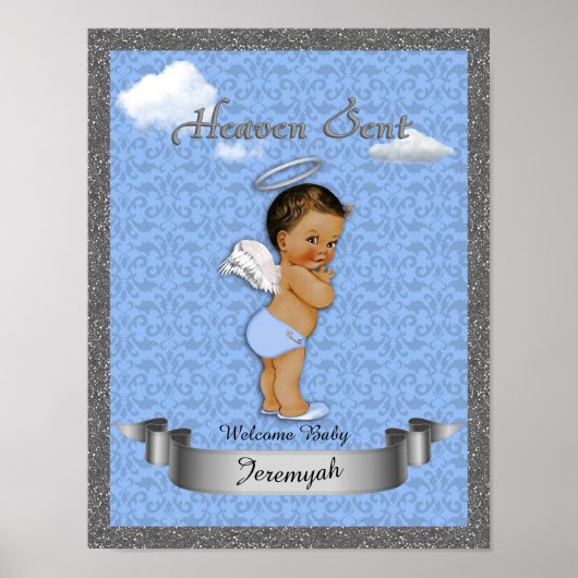 Baby shower Boy, Poster 8,5 inch x 11 inch (Voorkant)