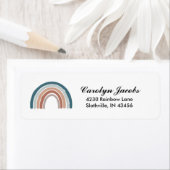 Baby shower Boy Rainbow Return Label (Insitu)