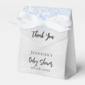 Baby shower Boy Silver Blue Bedankt Bedankdoosjes (Voorkant Zijde)