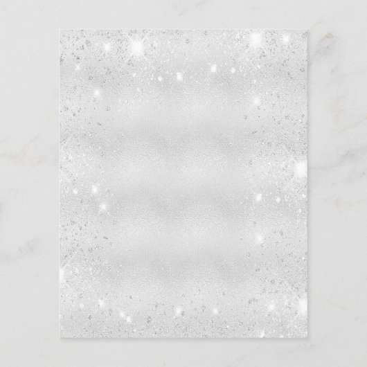 Baby shower Boy Silver Blue Budget Uitnodiging Flyer (Achterkant)