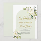 Baby shower Boy Spaans Uitnodiging (Voorkant / Achterkant)