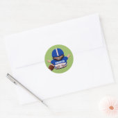 Baby shower Boy Sports Ronde Sticker (Envelop)