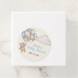 Baby shower Boy Teddy Bear Favor Bedankjes Labels