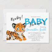 Baby shower Boy tijger Aankondiging (Voorkant)