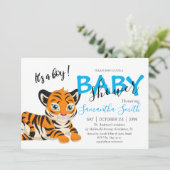 Baby shower Boy tijger Aankondiging (Staand voorkant)